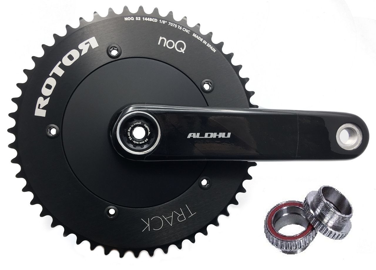ROTOR ALDHU CARBON 30mm Axle Track Crankset C/W Bottom
